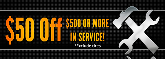 $50 off $500 or More in Service